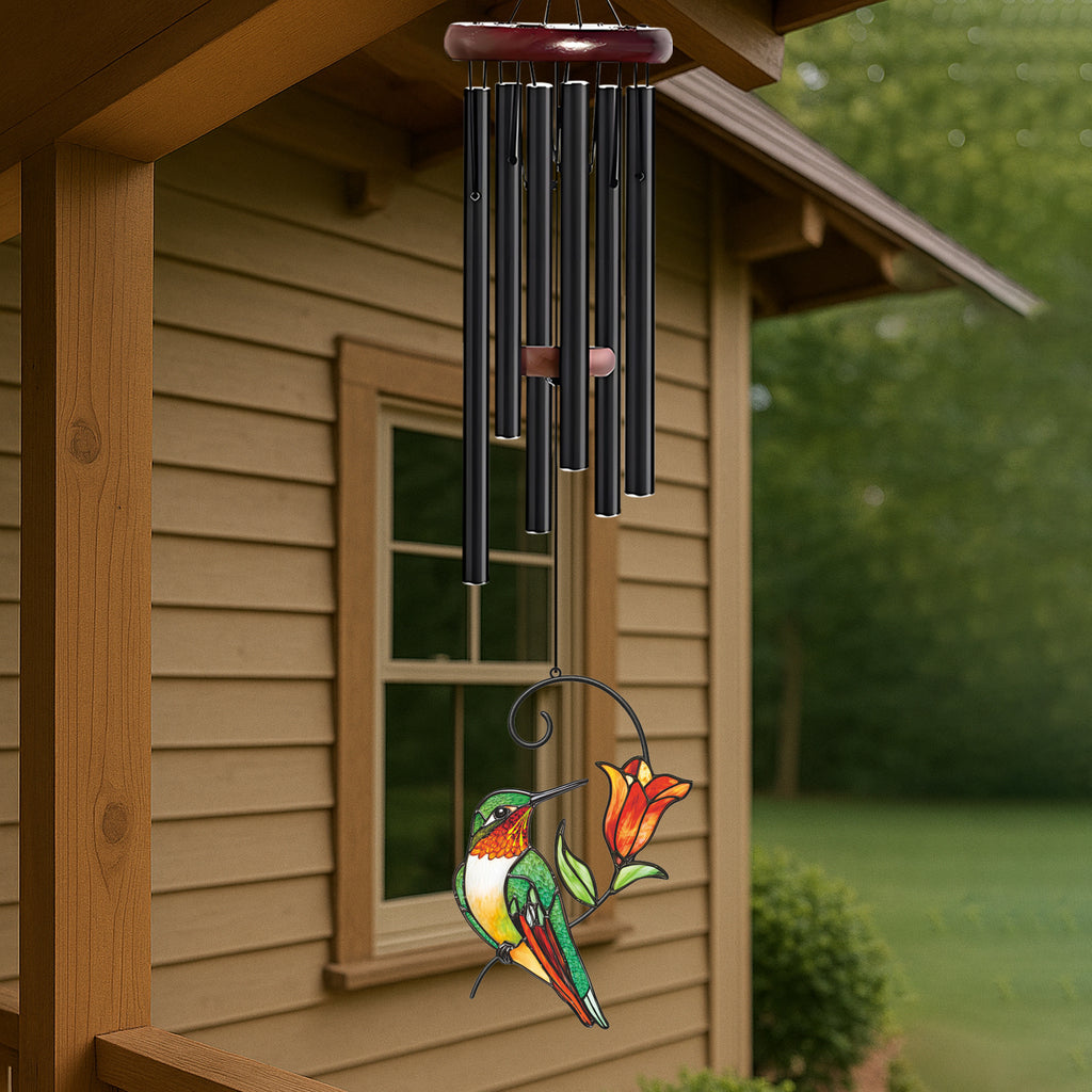 Hummingbird Orange Flower Wind Chime – Style Wind 366