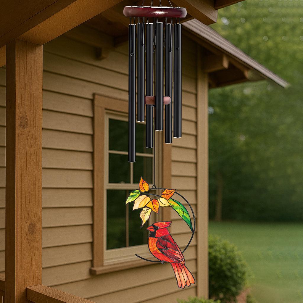 Red Cardinal Leaf Wind Chime – Style Wind 373