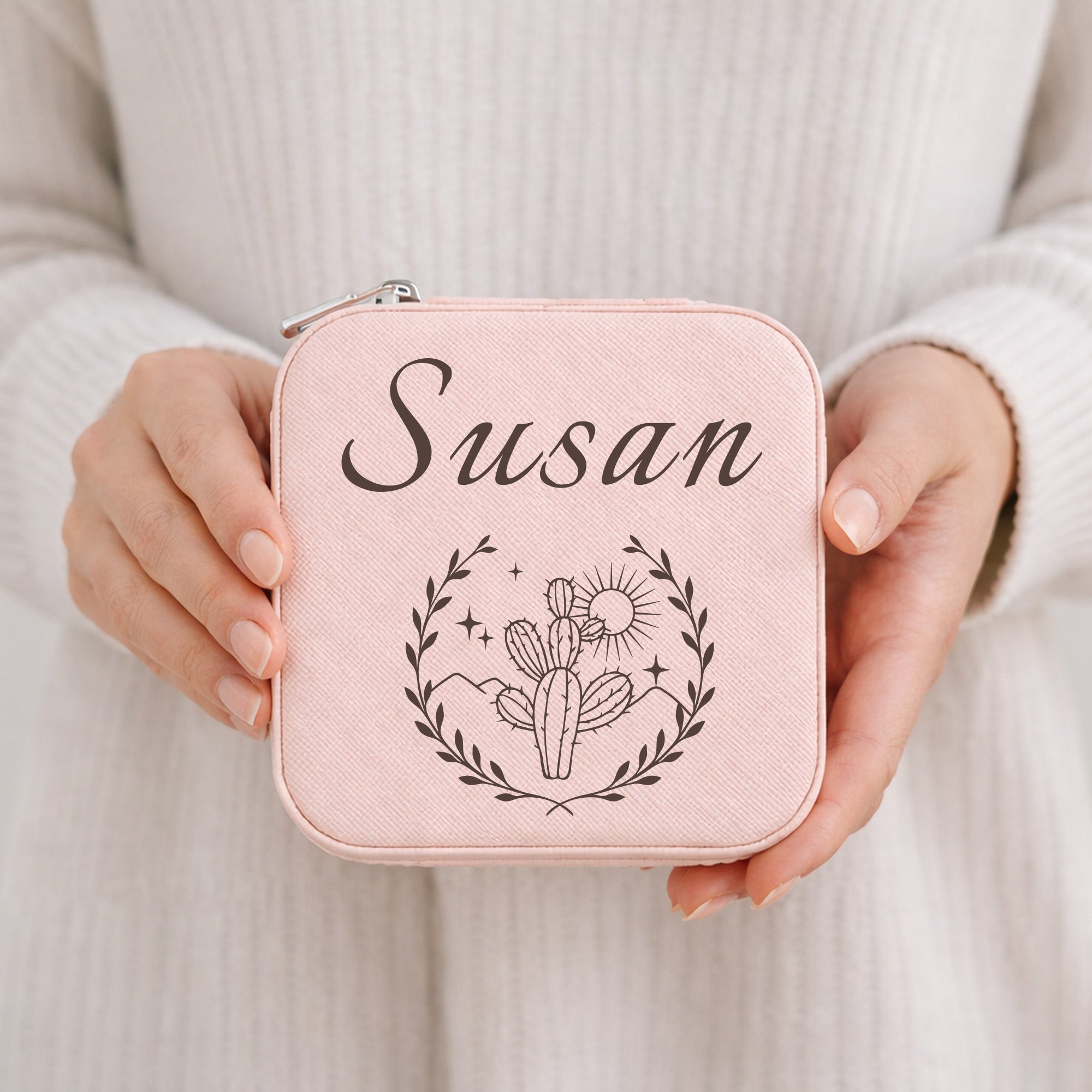Personalized Cactus Jewelry Box