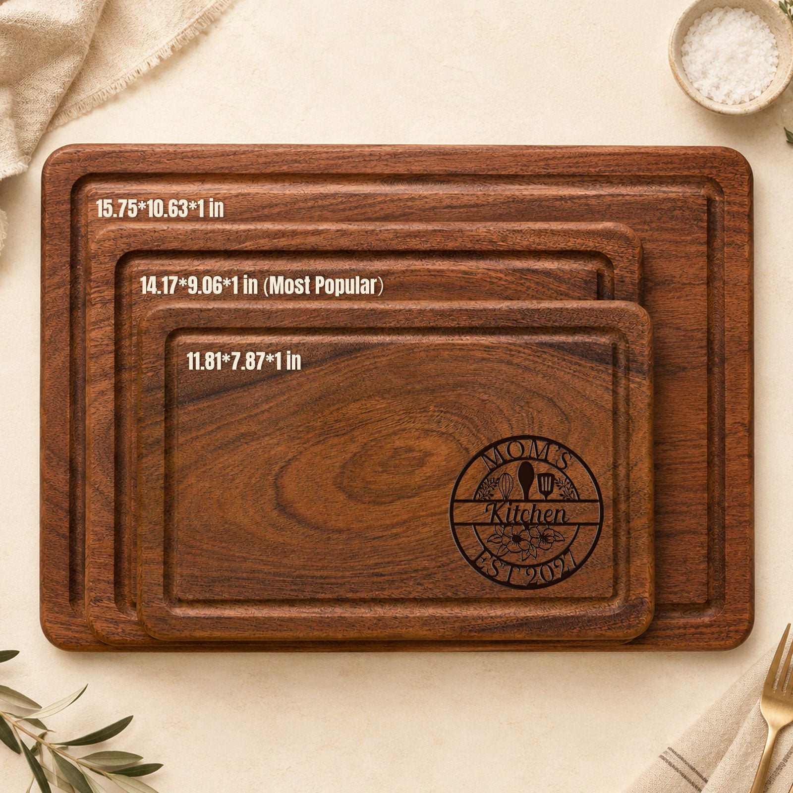 Mom's Kitchen Personalized Cutting Board