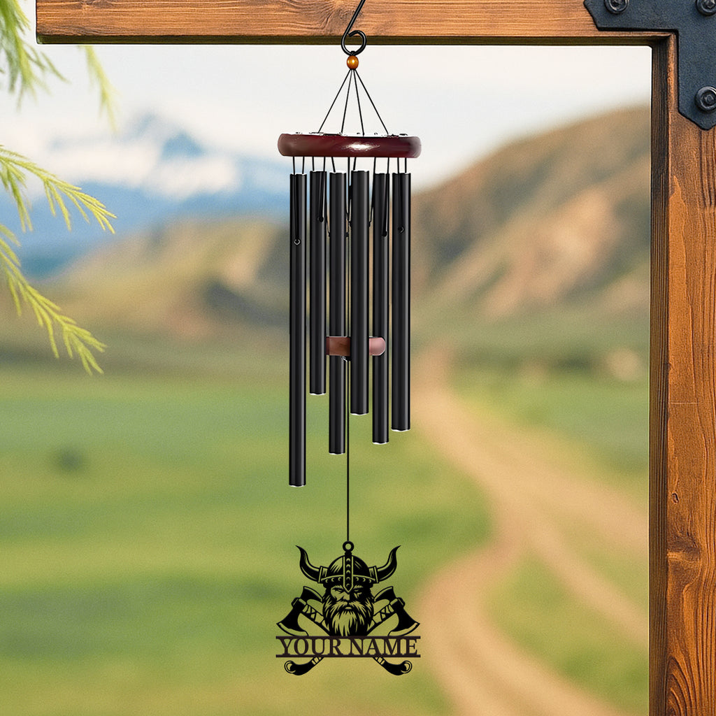 Personalized Viking Warrior Wind Chime
