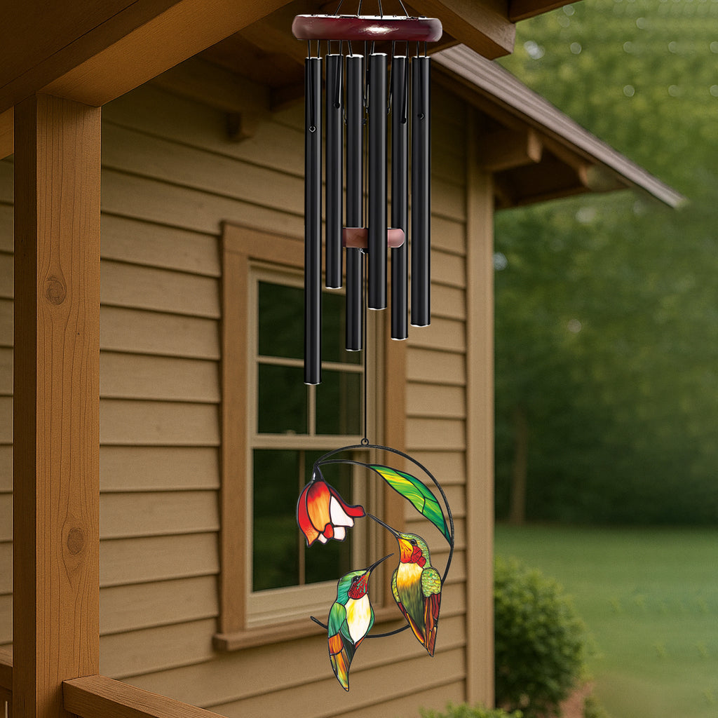 Hummingbird Wind Chime with Flower Accent – Style Wind 364