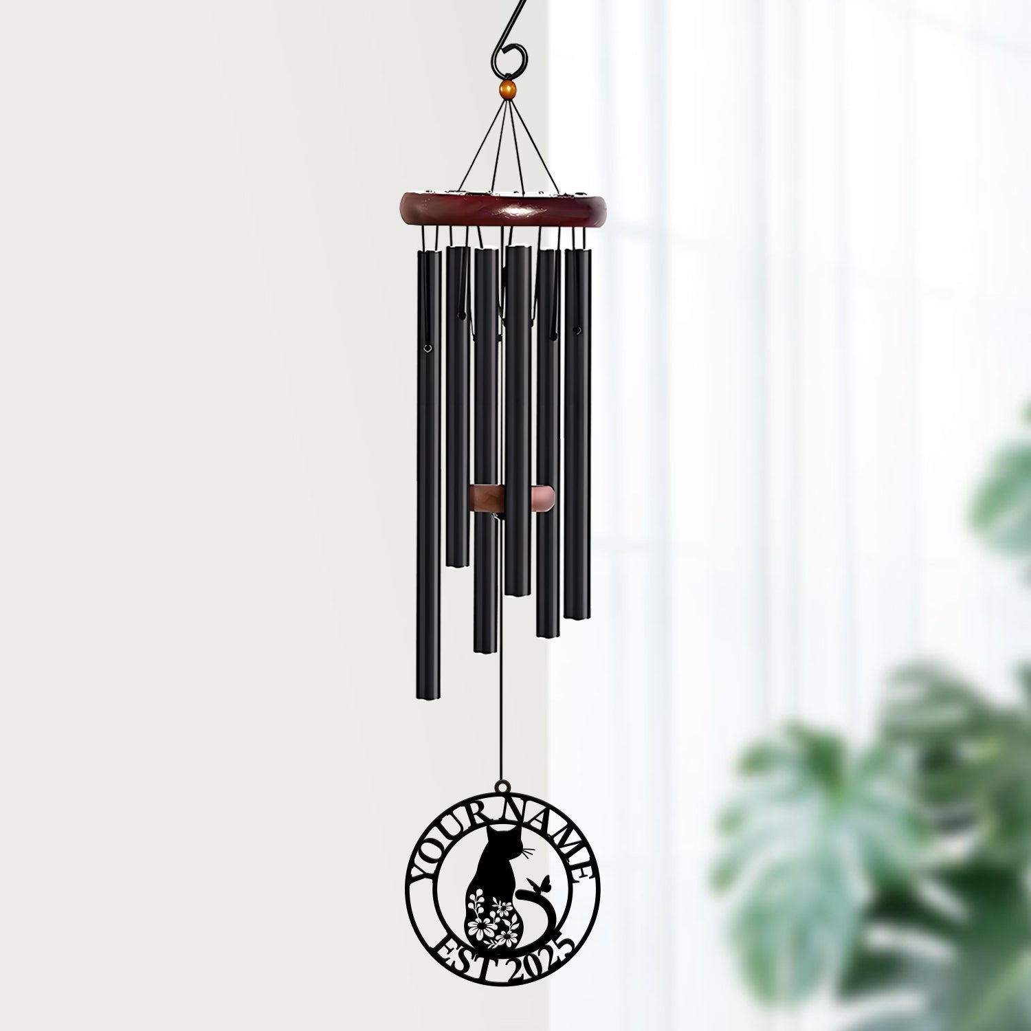 Personalized Cat Butterfly Wind Chime