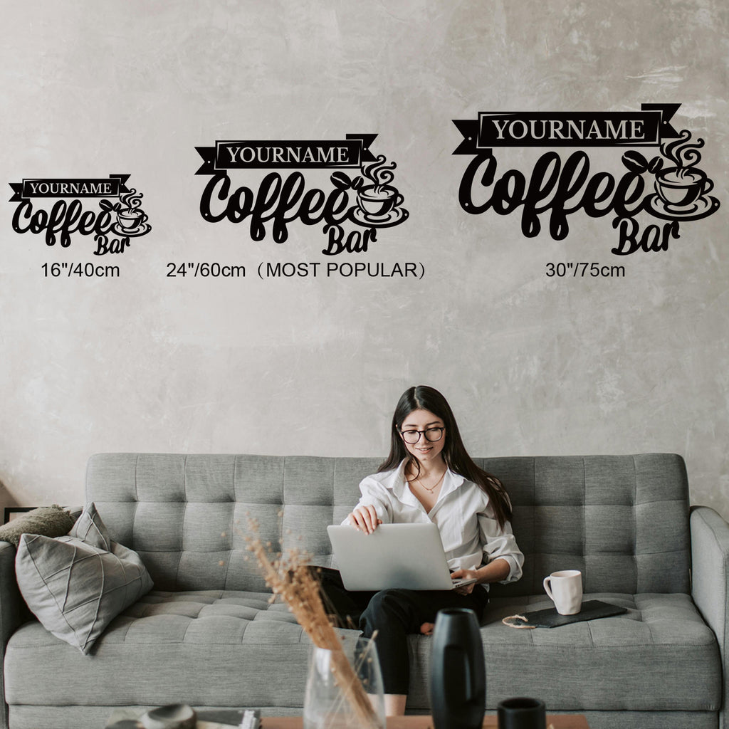 Custom Coffee Bar Metal Sign