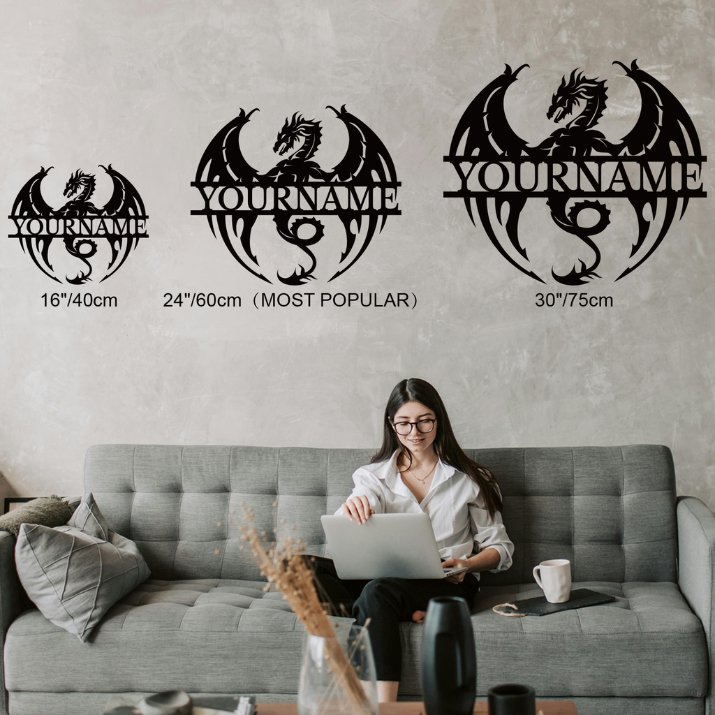 Custom Dragon Metal Sign