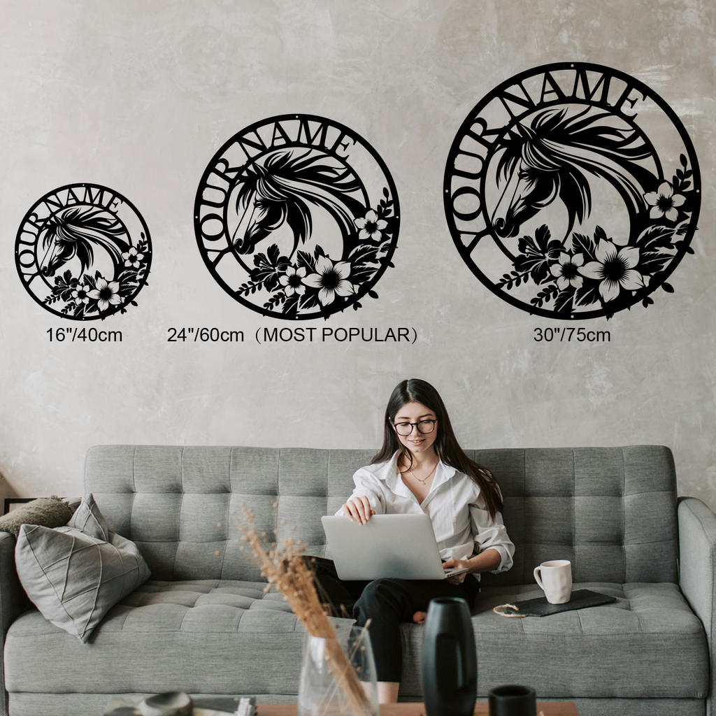 Custom Horse Metal Sign