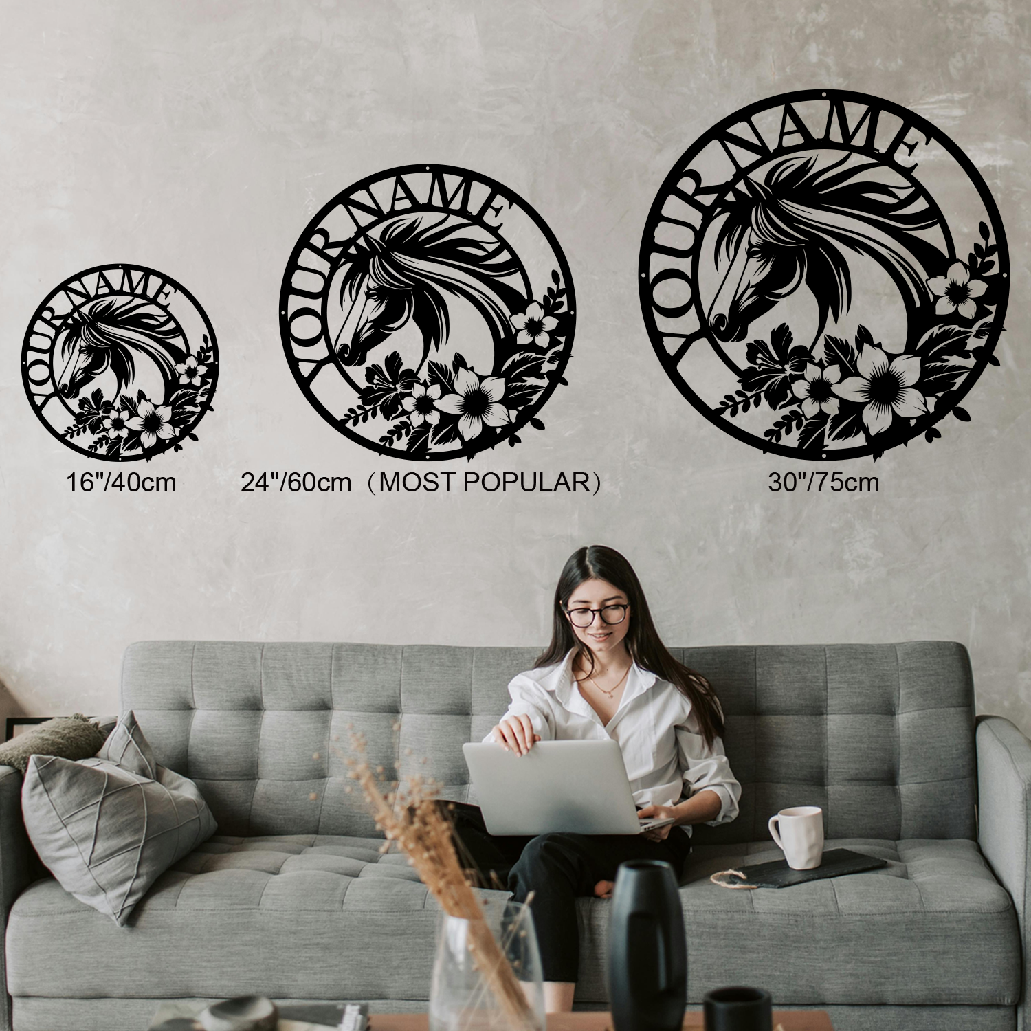 Custom Horse Metal Sign