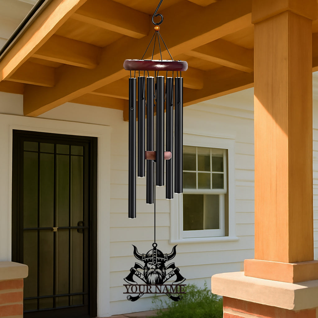 Personalized Viking Warrior Wind Chime