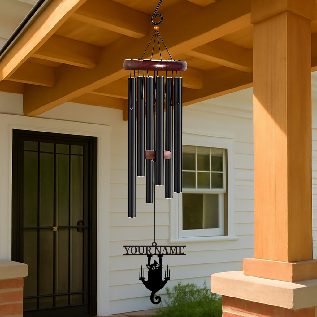 Personalized Hanging Cat Wind Chime