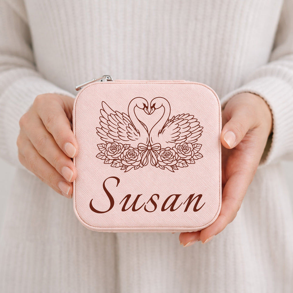 Personalized Swan Jewelry Box