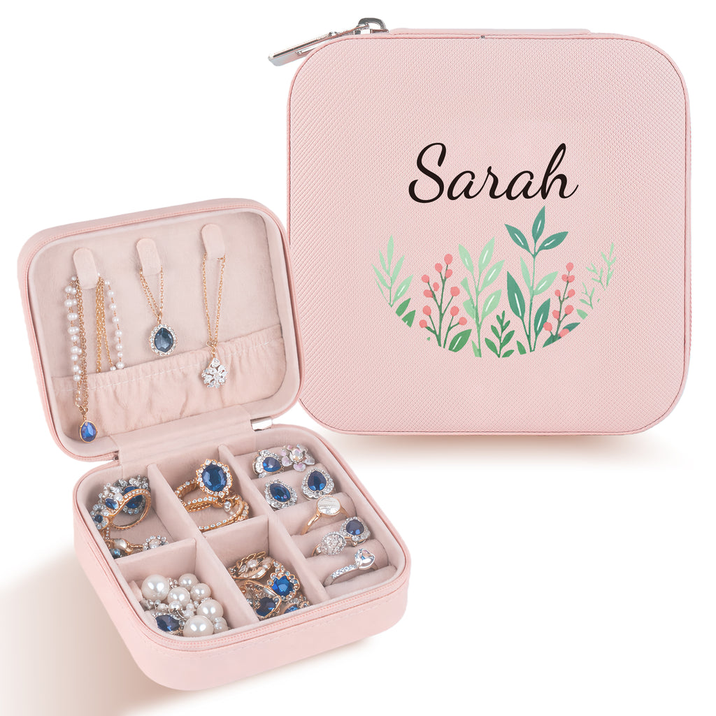 Personalized Colorful Floral Jewelry Box