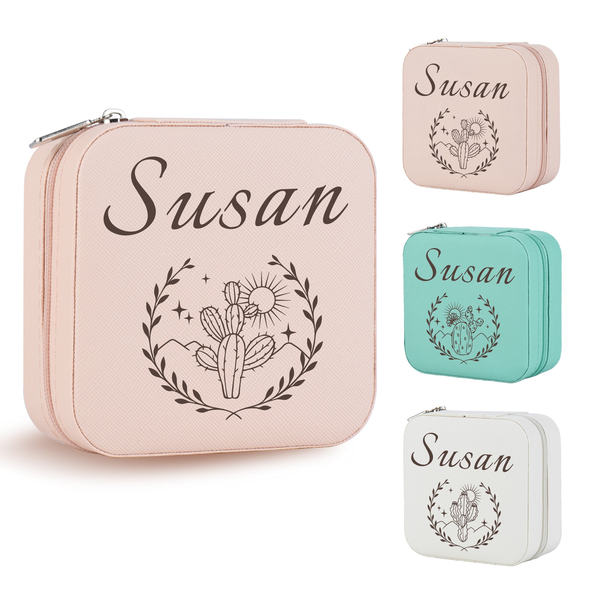Personalized Cactus Jewelry Box