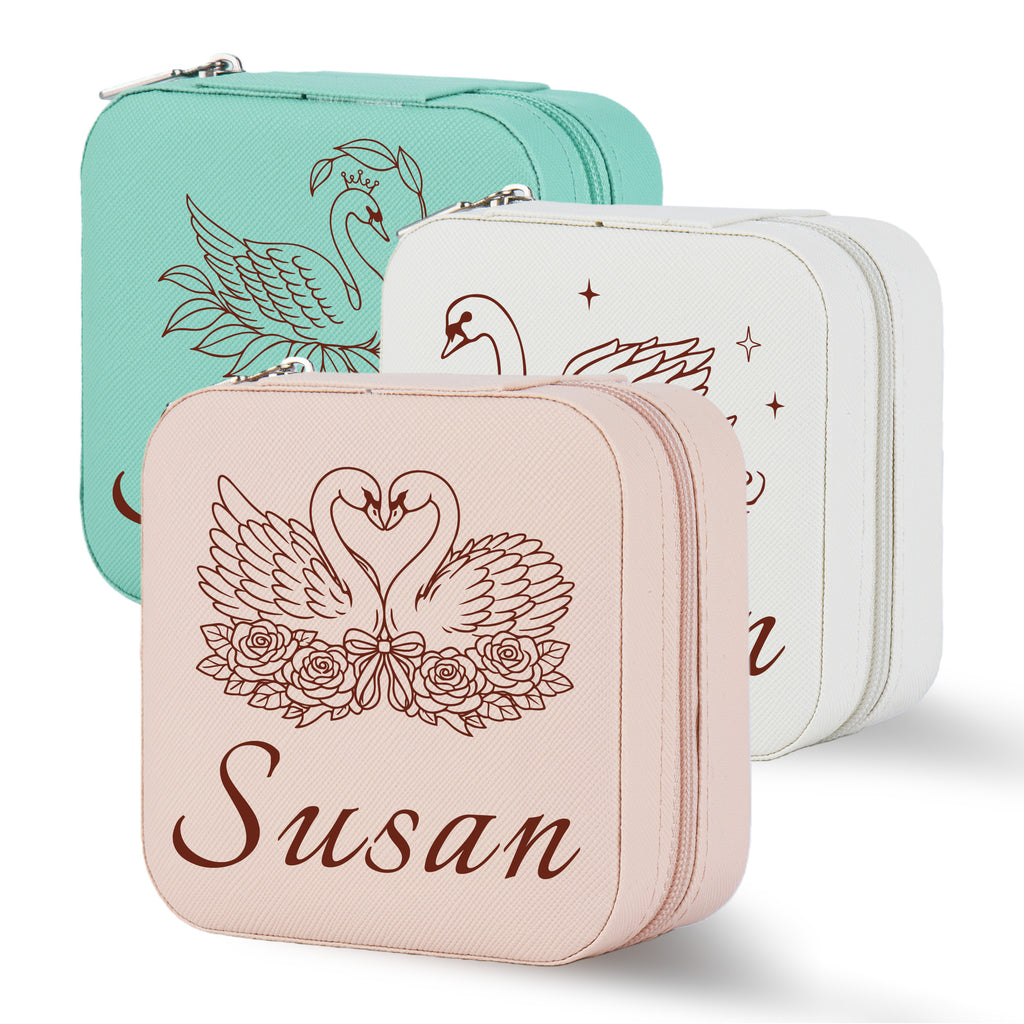 Personalized Swan Jewelry Box
